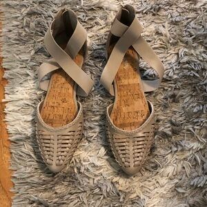 Sugar Taupe Woven Flats